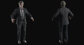 Leon Scott Kennedy CON TRAJE CINE NEGRO de Resident Evil 9 Requiem CON MOVIMIENTO EN BOCA Y CEJAS CON ACCESORIOS Y BARBA